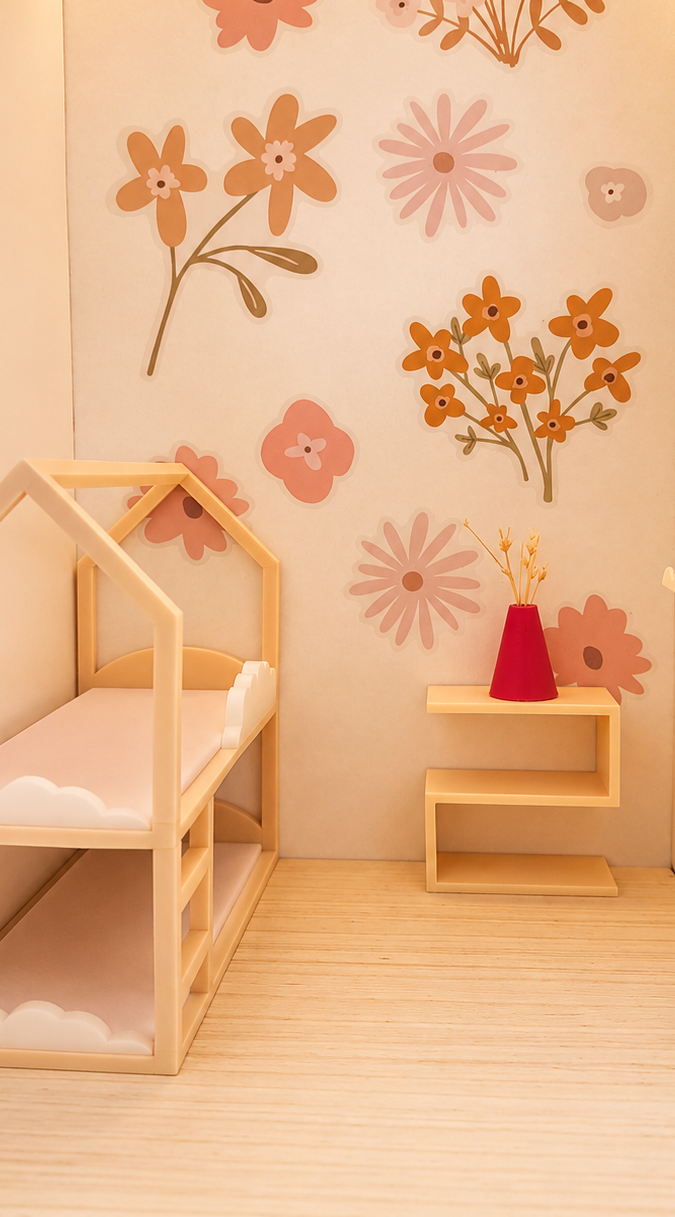 Bedside Table & Vase