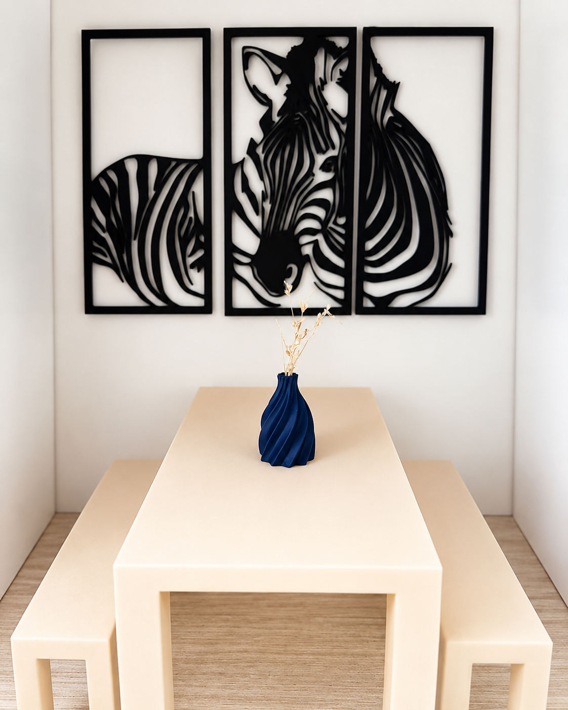 Zebra Triptych Wall Art