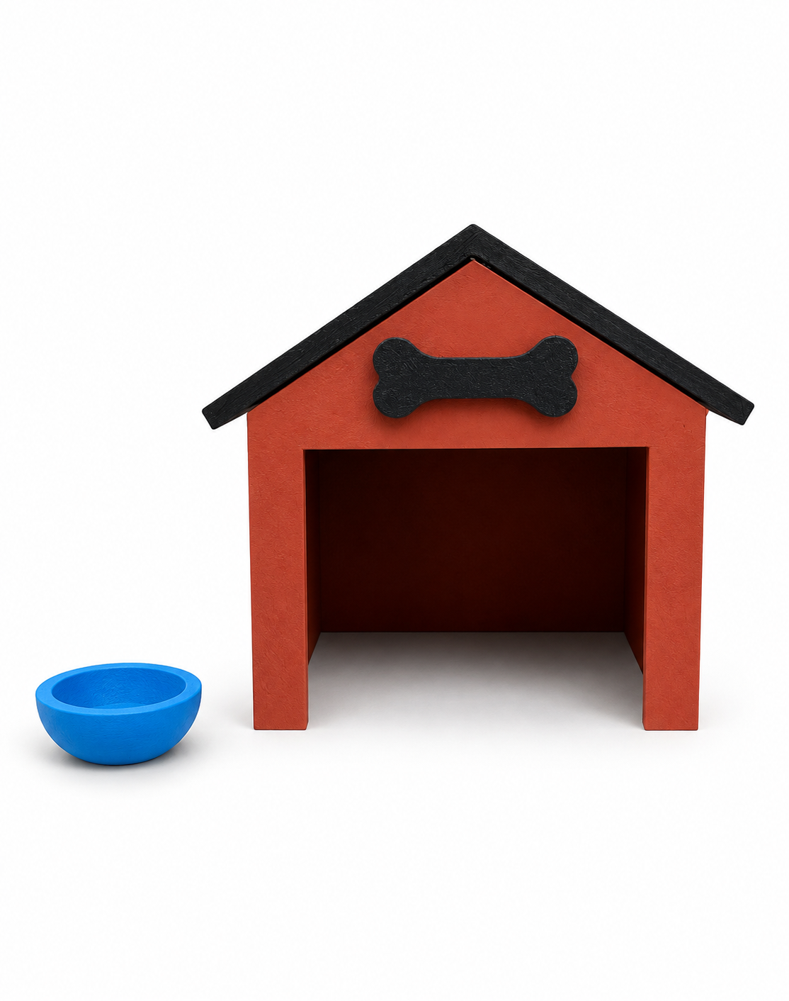 Dog House & Water Bowl