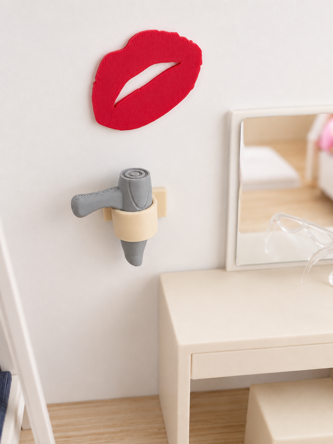 Hair Dryer & Wall Holder Set